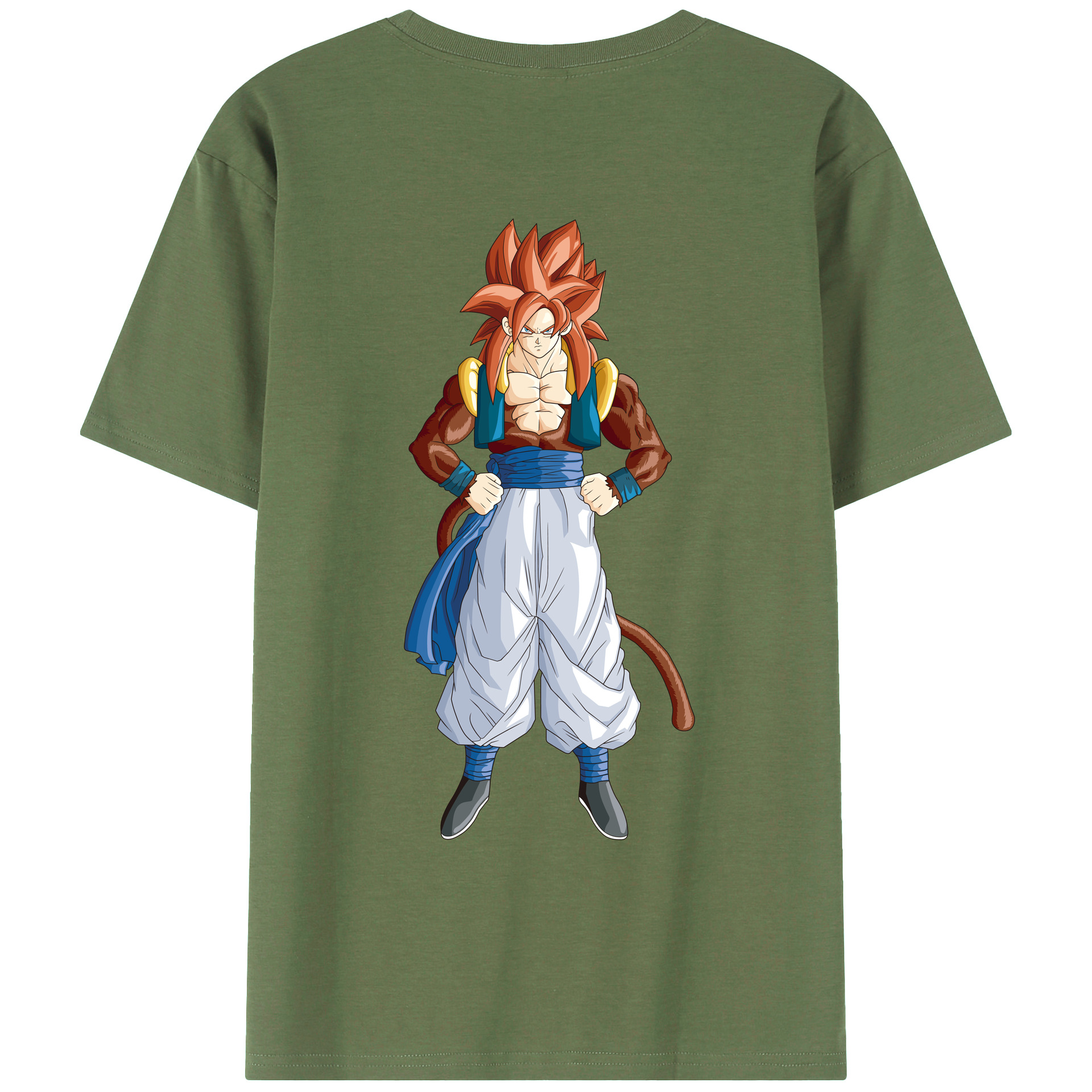 （画像用） ドラゴンボール 孫悟空（そん ごくう）Son Goku カカロット DRAGON BALL Kakarotto 綿100％ メンズ半袖Tシャツ（バックプリント） 通気性